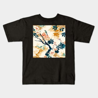 Oriental asian flower tree Kids T-Shirt